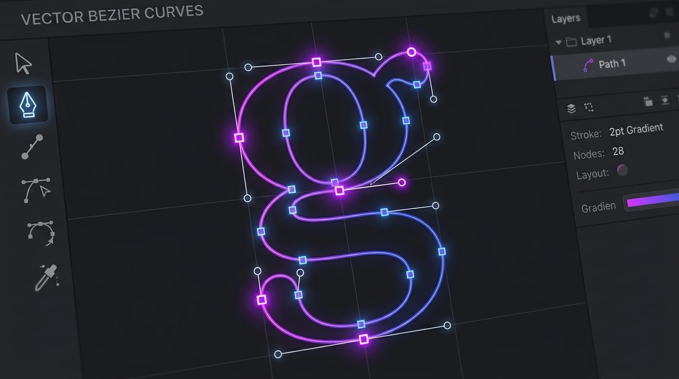 Đường cong Bézier trong Font Design
